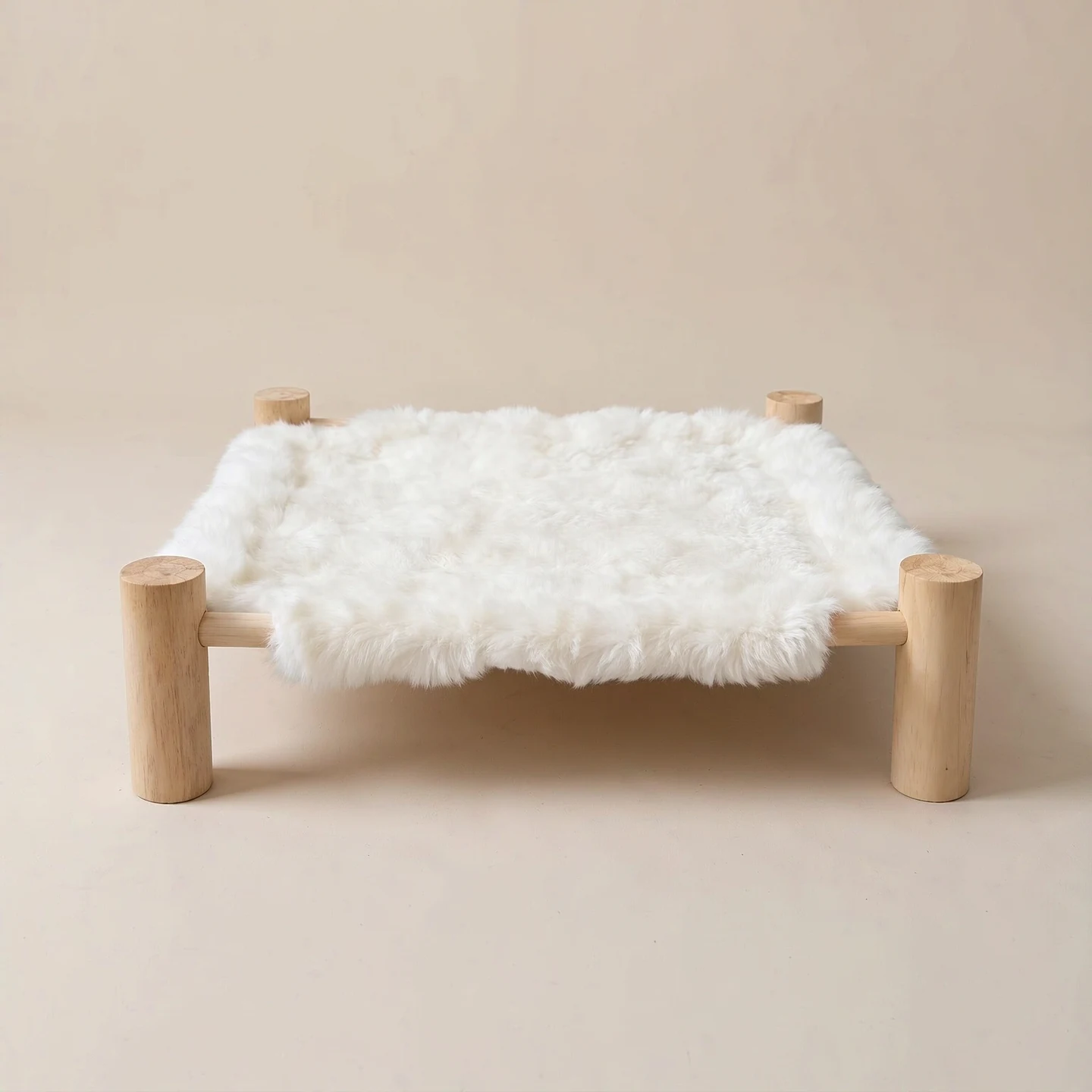 AI-edited catalogue photograph: Soft-top camp bed