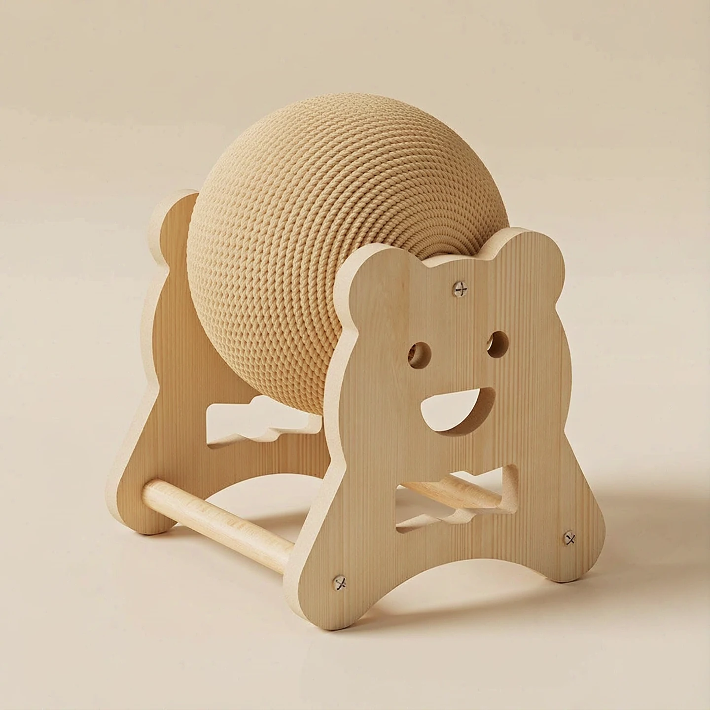 AI-edited bear-shaped sisal wheel
